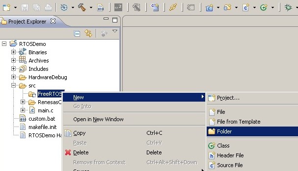Creating a linked resource in Eclipse