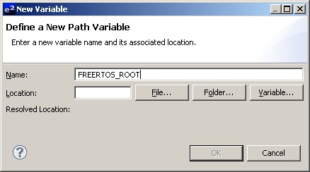 Defining a new Eclipse variable that will be used to reference the RTOS source files