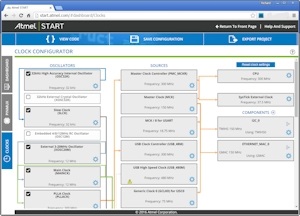Using Atmel START to configure the embedded processor clocks